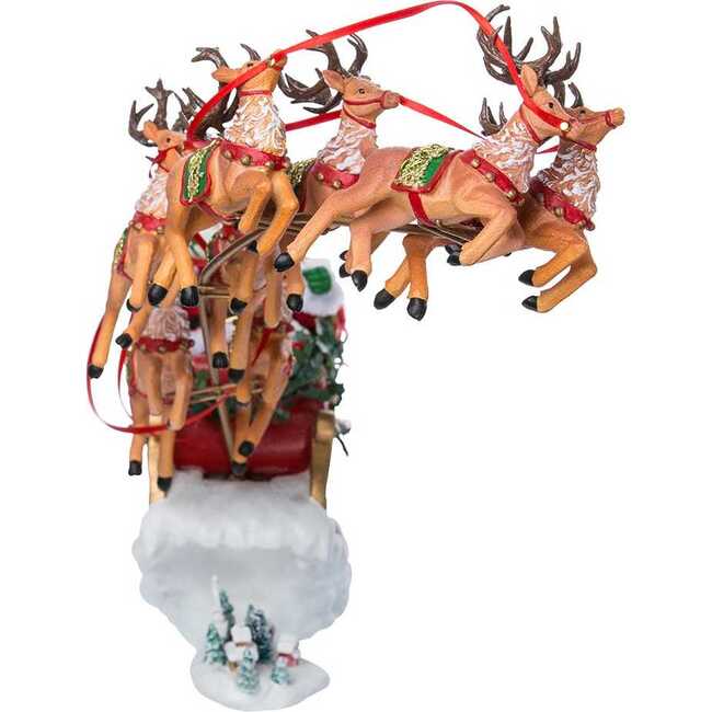 24-Inch Fabriché Musical Santa with Eight Reindeer, 2-Piece Set - Other Accents - 4