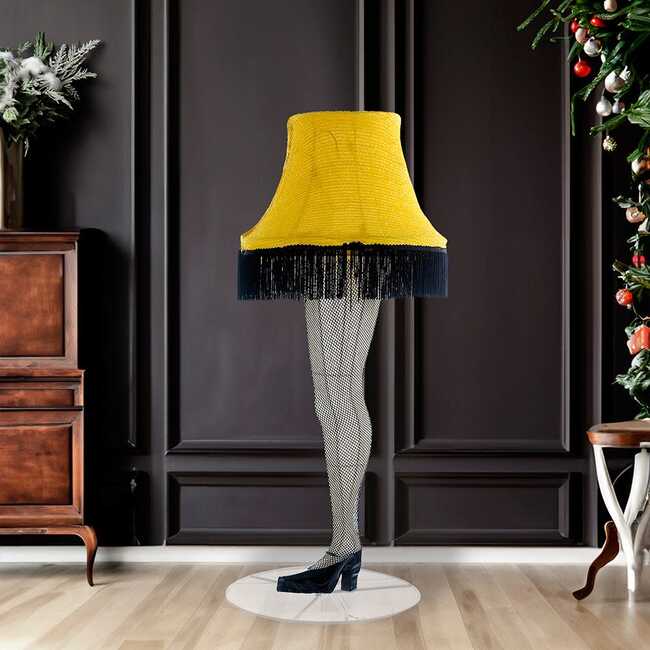 28-Inch Leg Lamp 3D Tinsel Lighted Lawn Décor - Other Accents - 6