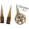 24-Inch 4-Light Warm White LED Gold Crackle Moravian Star Tree Topper - Other Accents - 4
