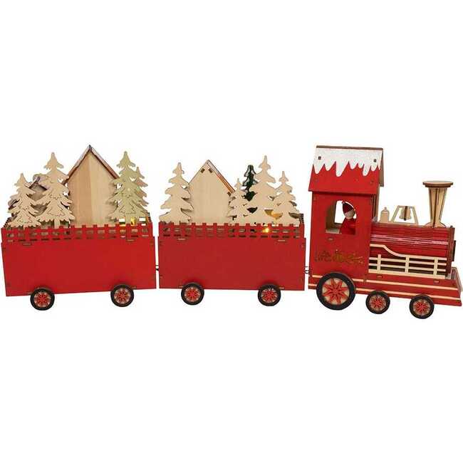22.24-Inch Battery Operated LED Lighted Truck With Santa and Home Scene Table Piece - Other Accents - 3