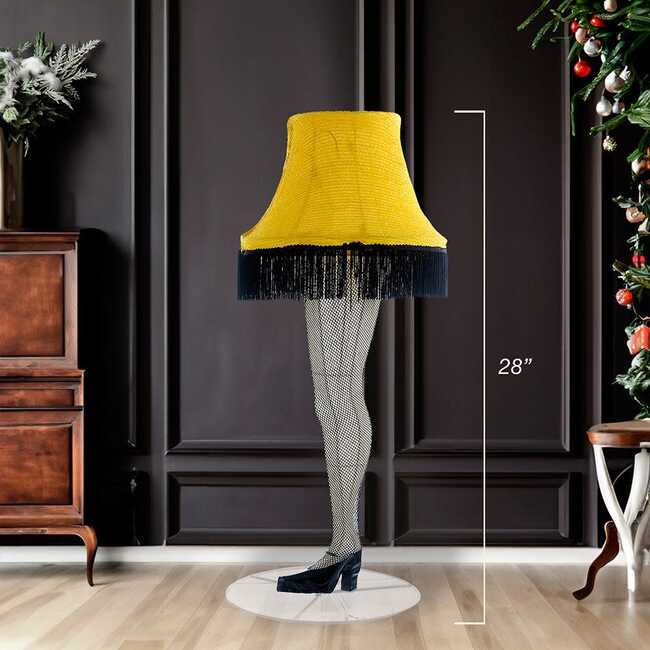 28-Inch Leg Lamp 3D Tinsel Lighted Lawn Décor - Other Accents - 7