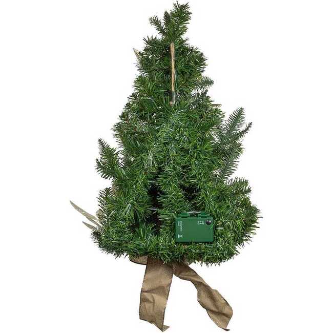 22-Inch Battery-Operated Prelit Decorated Wall Tree with Champagne Bow - Other Accents - 4