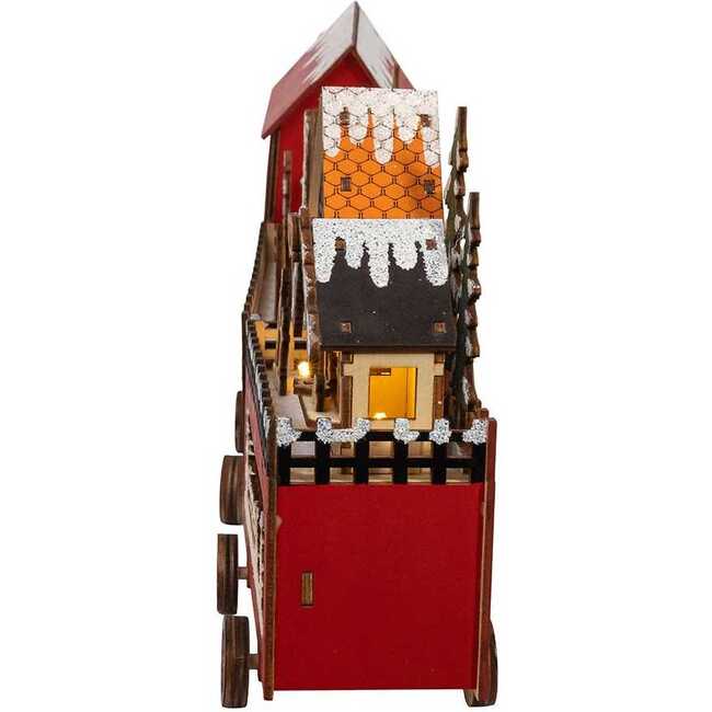 22.24-Inch Battery Operated LED Lighted Truck With Santa and Home Scene Table Piece - Other Accents - 4