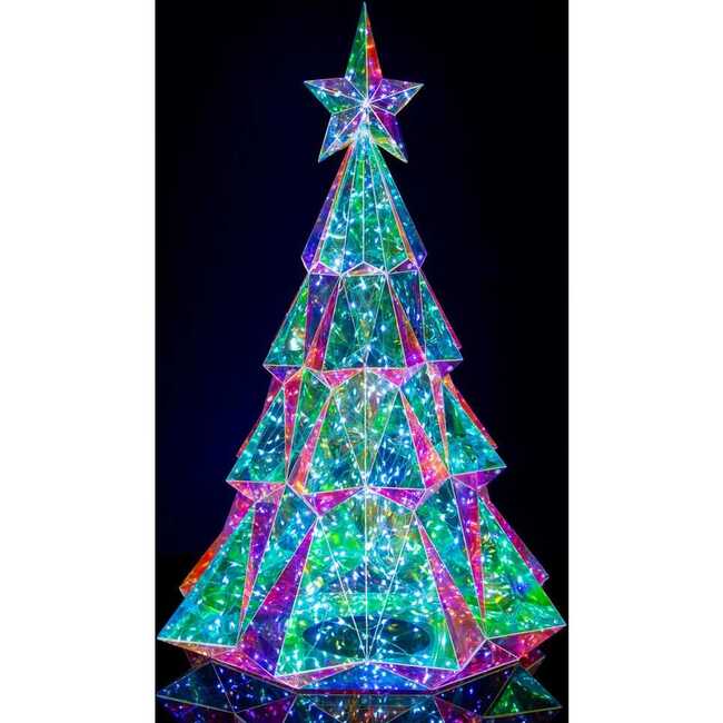 20-Inch Pre-Lit Multifunction 200 Cool White Fairy LED Holographic Christmas Tree - Other Accents - 2
