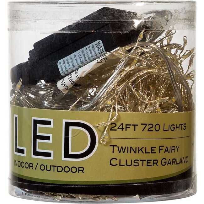 24-Foot 720-Light Warm White Twinkle LED Fairy Cluster Garland - Other Accents - 6
