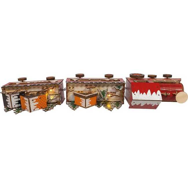 22.24-Inch Battery Operated LED Lighted Truck With Santa and Home Scene Table Piece - Other Accents - 5