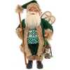 18.5-Inch Kringles Winter Green Santa with cane and lamp decoration - Other Accents - 1 - thumbnail