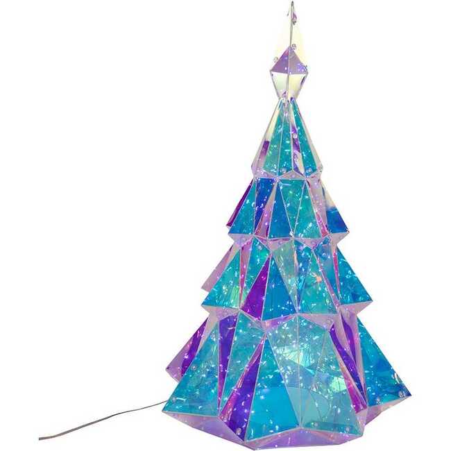 20-Inch Pre-Lit Multifunction 200 Cool White Fairy LED Holographic Christmas Tree - Other Accents - 4