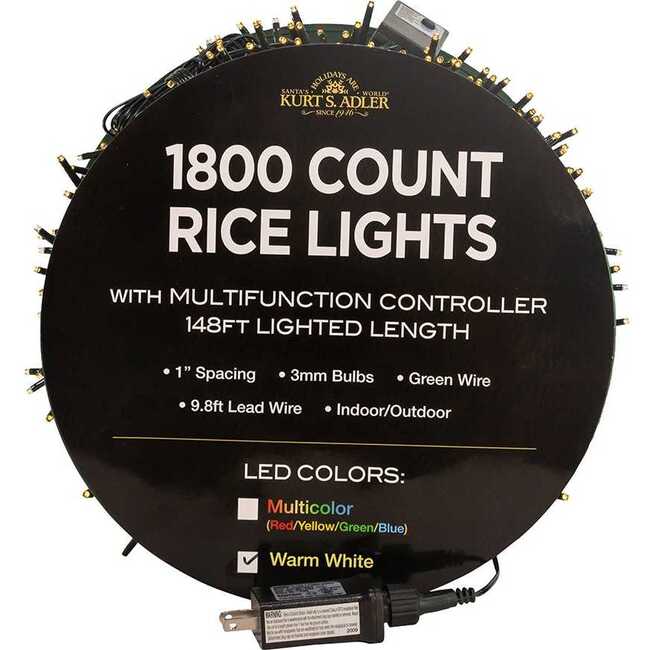 1800-Light 148-Foot Warm White LED Rice Light Set