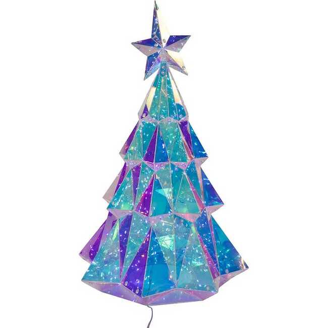 20-Inch Pre-Lit Multifunction 200 Cool White Fairy LED Holographic Christmas Tree - Other Accents - 5