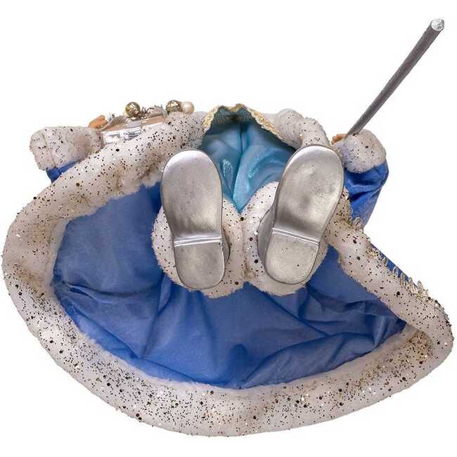 18-Inch  Kringles Blue and Platinum Santa - Other Accents - 6