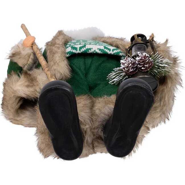 18.5-Inch Kringles Winter Green Santa with cane and lamp decoration - Other Accents - 6