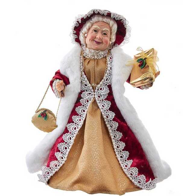 17-Inch Jacqueline Kent Red and Gold Mrs. Claus Figurine