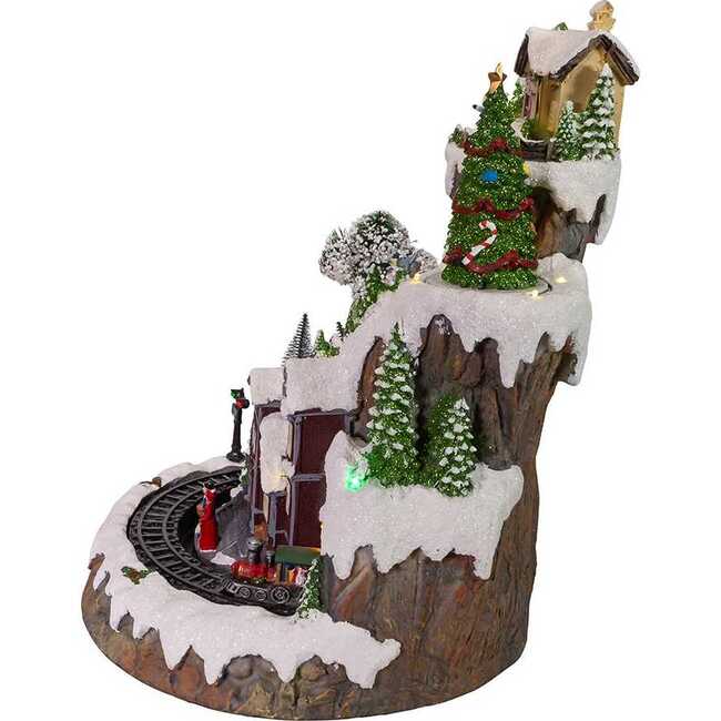 17-Inch Musical LED Village on Mountain Table Piece - Other Accents - 5