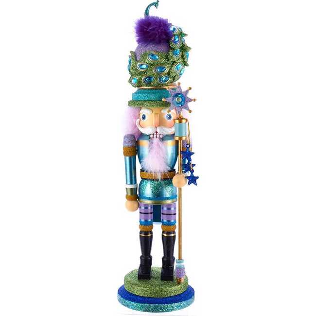 17.5-Inch Hollywood Peacock Hat Nutcracker