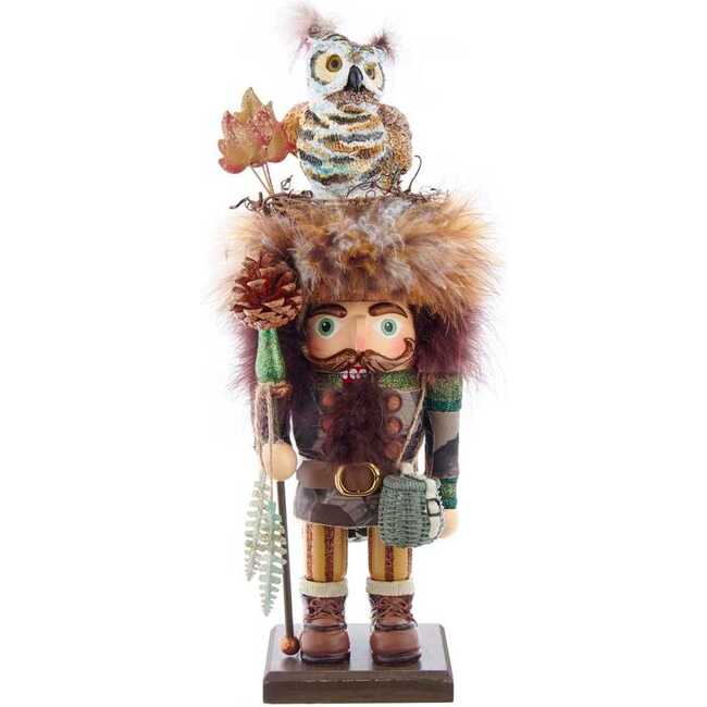 16-Inch Hollywood Woodsman Nutcracker with Owl Hat