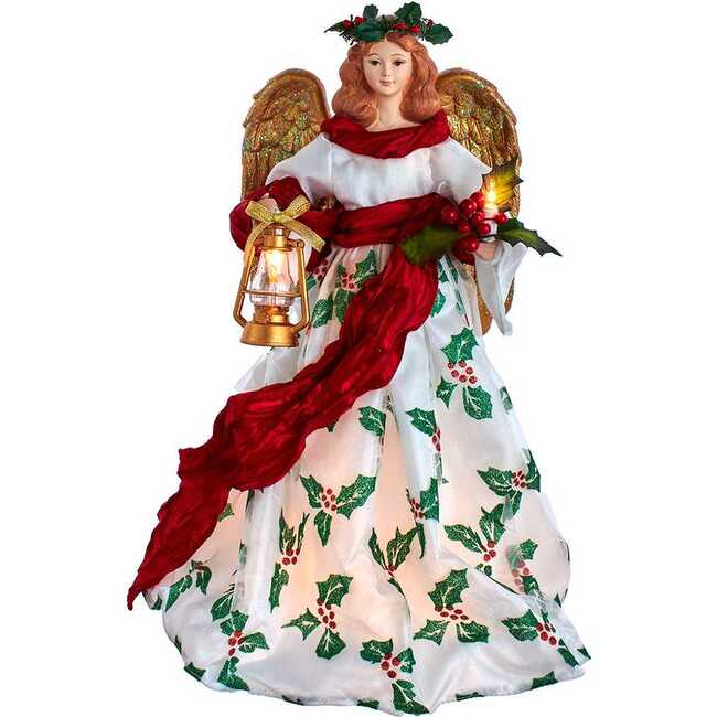 16-Inch 10-Light Holiday Formal Angel Tree Topper