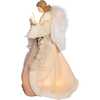 16-Inch UL 10-Light Ivory and Gray Angel Tree Topper - Other Accents - 5