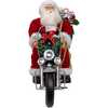 whimsical 14-Inch Kringles Motorcycle Santa with Giftbag - Other Accents - 2