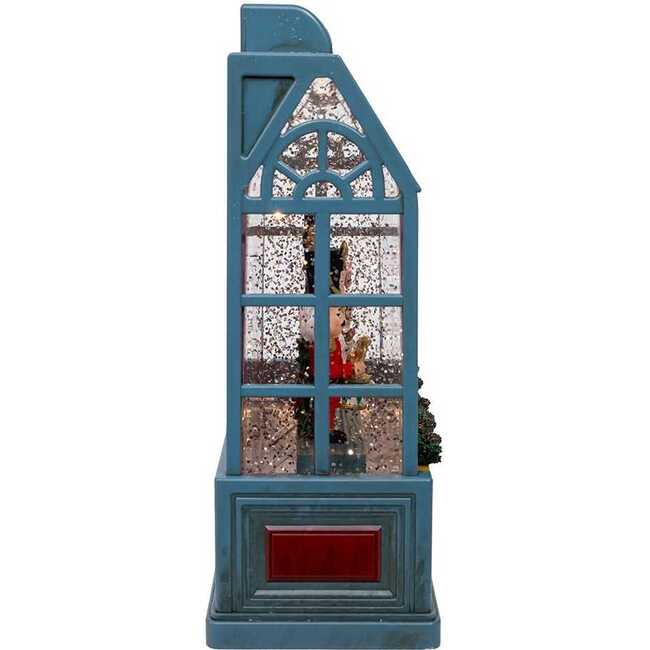 enchanting 8.375-Inch Battery Operated USB LED Lighted Christmas Shop With Spinning Glitter Water - Other Accents - 2