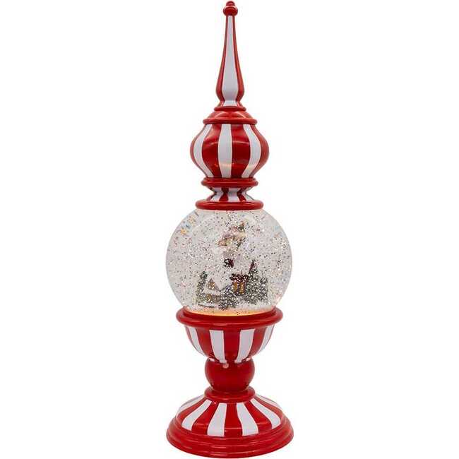 16-Inch Battery Operated Lighted Tower with Santa Scene Village - Other Accents - 4
