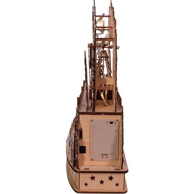 16-Inch Battery-Operated Light-Up Wooden Village with Motion - Other Accents - 3