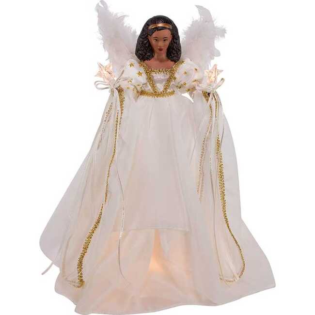 UL 10-Light Black Angel Tree Topper
