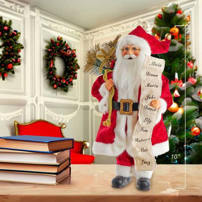 17.25-Inch Kringle Klaus Tradition Santa with List - Other Accents - 7