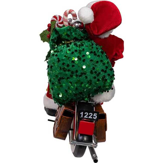 whimsical 14-Inch Kringles Motorcycle Santa with Giftbag - Other Accents - 4
