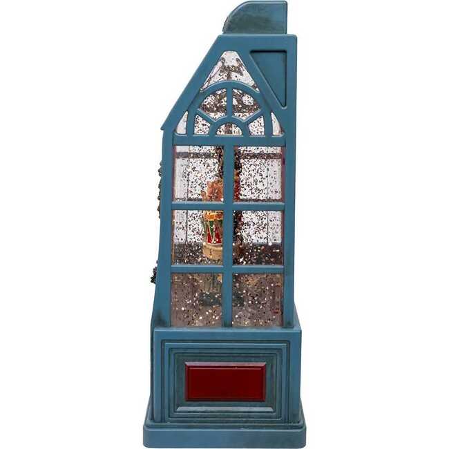 enchanting 8.375-Inch Battery Operated USB LED Lighted Christmas Shop With Spinning Glitter Water - Other Accents - 4