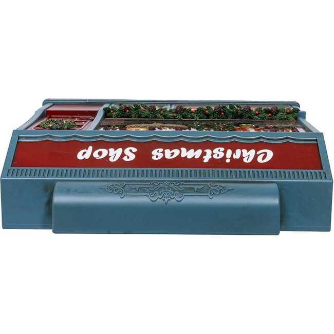 enchanting 8.375-Inch Battery Operated USB LED Lighted Christmas Shop With Spinning Glitter Water - Other Accents - 5