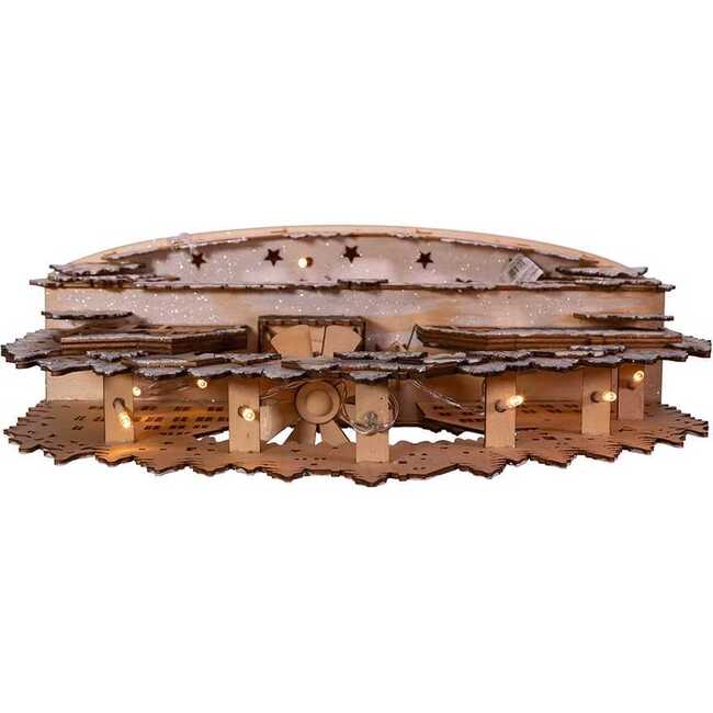 16-Inch Battery-Operated Light-Up Wooden Village with Motion - Other Accents - 6