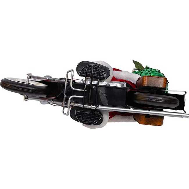 whimsical 14-Inch Kringles Motorcycle Santa with Giftbag - Other Accents - 6