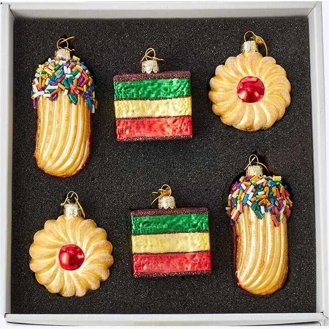Noble Gems Cookie Glass Ornament Set, 6-Piece Box Set