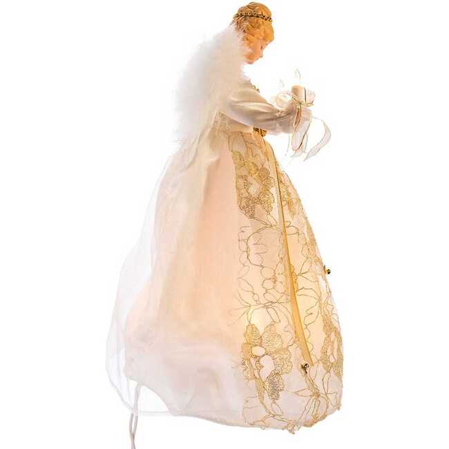 UL 10-Light 12-Inch Ivory and Gold Angel Treetop - Other Accents - 3