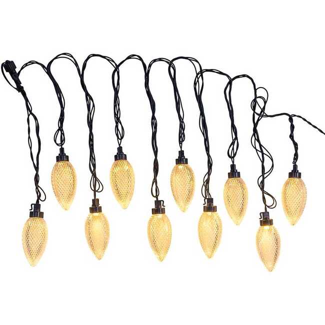 UL 10-Light Warm White LED Super C9 Bulb Yard Stakes, 10-Piece Set - Other Accents - 6