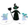 Pre-lit Holographic Witch and Two Ghosts, 3-Piece Set - Other Accents - 3