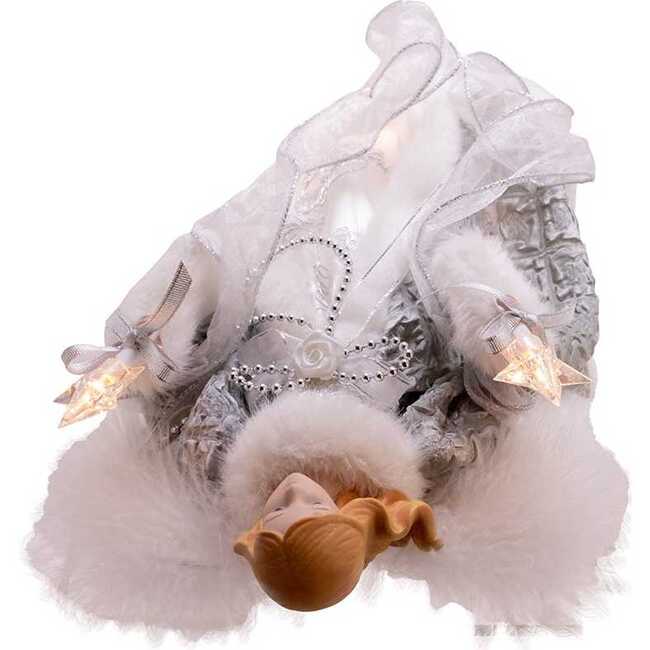 UL 10-Light 14-Inch Silver and Gray Angel Treetop - Other Accents - 5