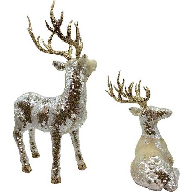 Gold Standing and Lying Deer Table Pieces - Other Accents - 2