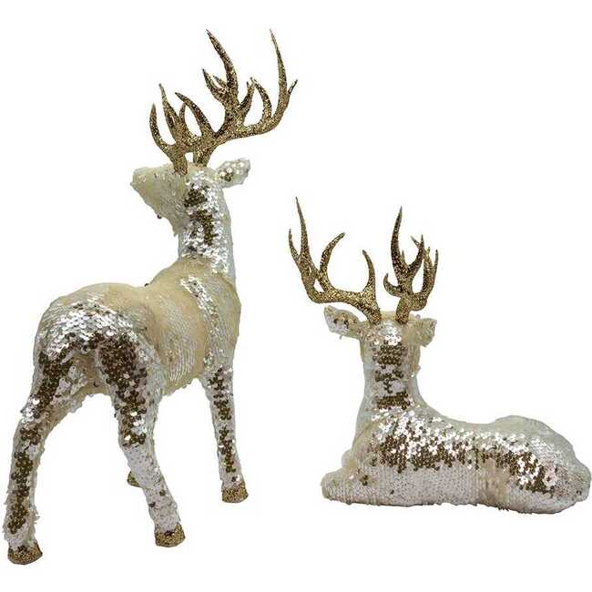Gold Standing and Lying Deer Table Pieces - Other Accents - 3