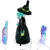 Pre-lit Holographic Witch and Two Ghosts, 3-Piece Set - Other Accents - 5