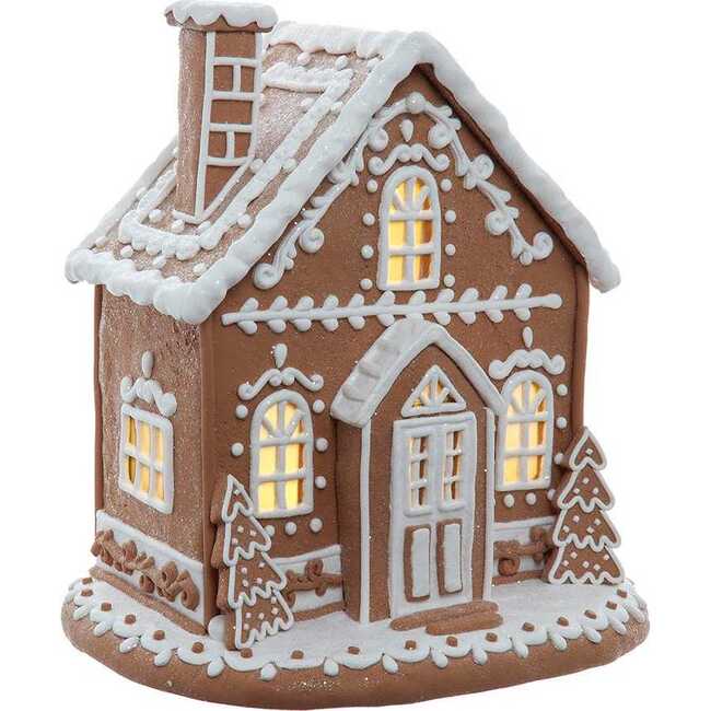 Battery Operated 11.5-Inch Battery Operated Gingerbread House