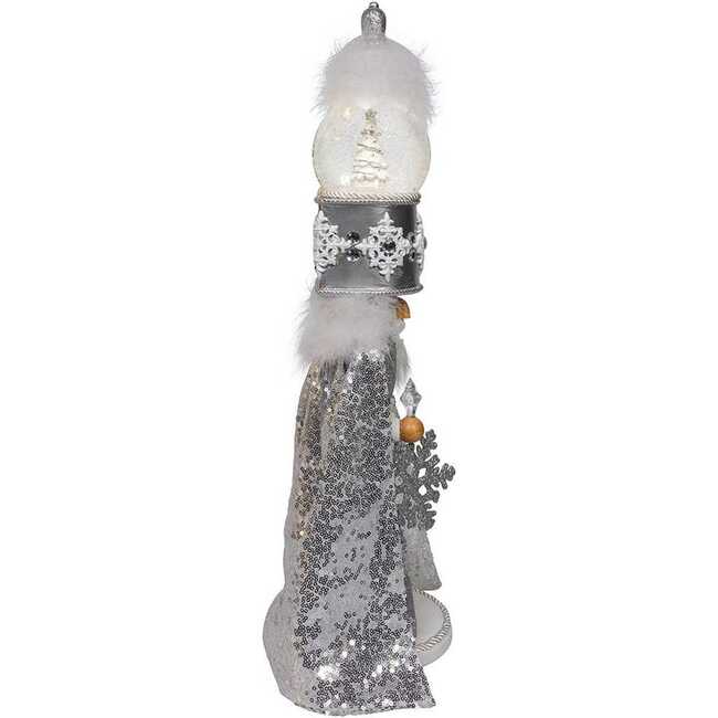 Battery Operated 22-Inch Hollywood Nutcrackers Musical Silver Nutcracker With Water Globe - Nutcrackers - 2