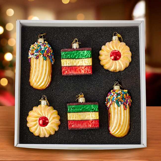 Noble Gems Cookie Glass Ornament Set, 6-Piece Box Set - Ornaments - 7