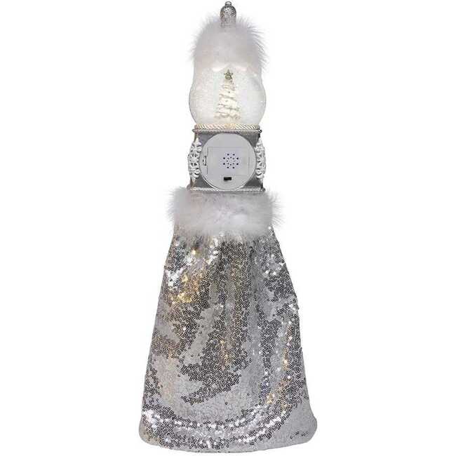 Battery Operated 22-Inch Hollywood Nutcrackers Musical Silver Nutcracker With Water Globe - Nutcrackers - 3