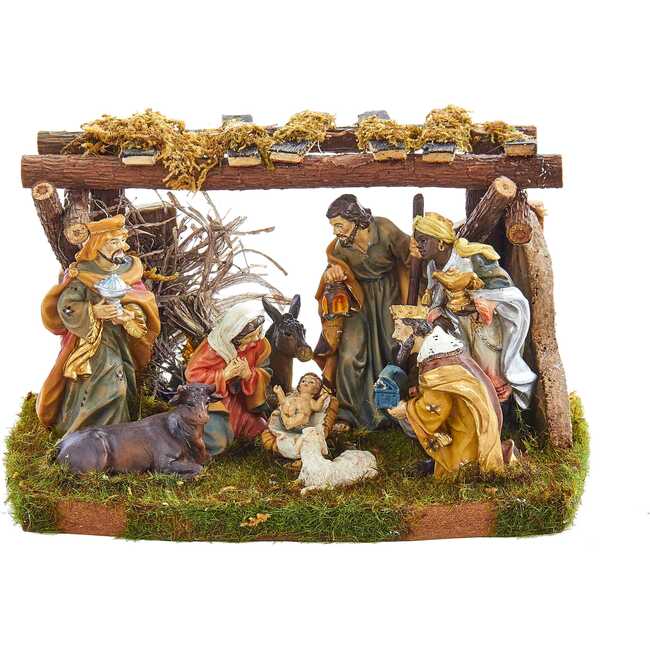 Nativity Set with 9 Figures and Stable