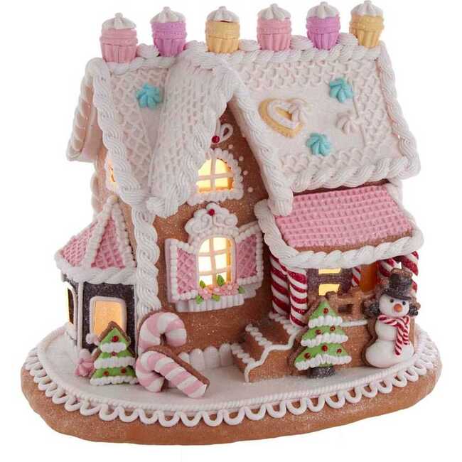 9-Inch Gingerbread House with LED Lights