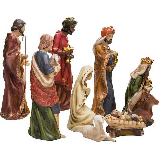 9-Inch Porcelain Nativity Figures Tablepiece Set of 9 - Other Accents - 4