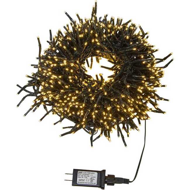 CUL 1000-Light 33-Foot Cluster Garland with Warm White 3MM LED Bulbs - Other Accents - 5