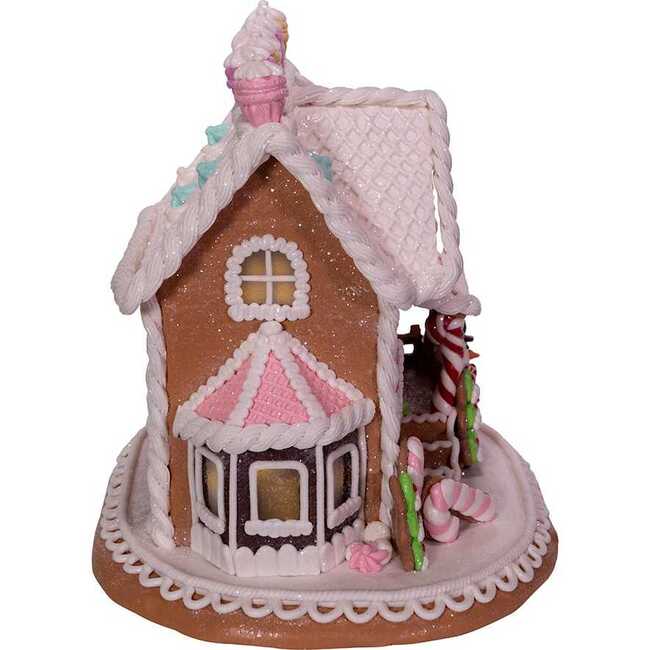 9-Inch Gingerbread House with LED Lights - Other Accents - 2